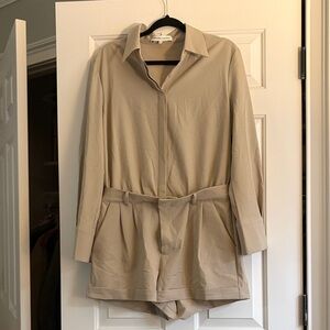 English Factory Tan Jacket and Shorts Ensemble